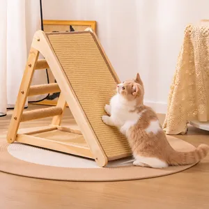 Tiragraffi per Gatti in Sisal Verticale Triangolare Giocattolo Tiragraffi per Gatti Protettore per Mobili in Legno Articoli per Animali