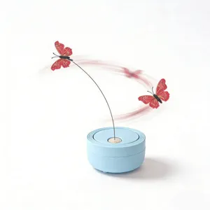 Automatic electric cat toy interactive rotating butterfly teaser for pets kittens