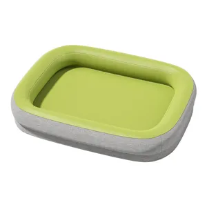 Letto impermeabile per cani e gatti di piccola taglia, tappetino rinfrescante verde e grigio.