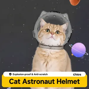 Transparent Cat Space Helmet Anti-Bite Grooming Hood Breathable Clear Plastic Pet Muzzle For Bathing Nail Trimming