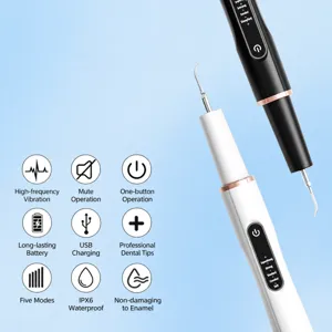 Pet electric dental scaler for dogs and cats, effective tooth cleaning and tartar removal device.