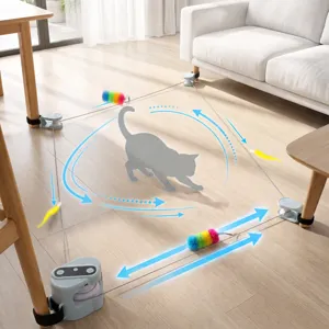 Intelligentes automatisches Katzenspielzeug mit dynamischer Spurverfolgung für Haustiere.