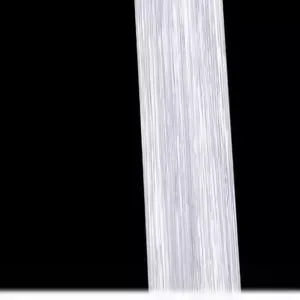 Detailed close-up showing dense water flow from pet shower head for smooth bathing.