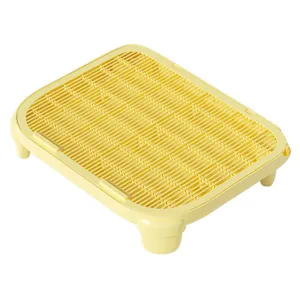 Double layer cat litter mat plastic sand control platform yellow pet supplies litter trapper