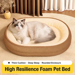 Pet Bed Warm Dog Mat Soft Fleece Cat Nest Removable Washable Cute Bear Print Sleeping Pad For Small Medium Dogs Cats