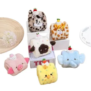 Cute swiss roll animal plush cat toys set, soft crinkle paper interactive kitten chew toys.
