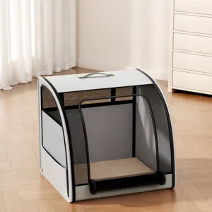 Foldable portable pet car bag, breathable mesh carrier for small cats and dogs travel