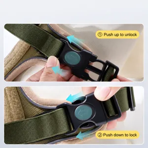 Dog chest harness buckle 2.5cm thick locking secure control heavy duty pet leash accessory