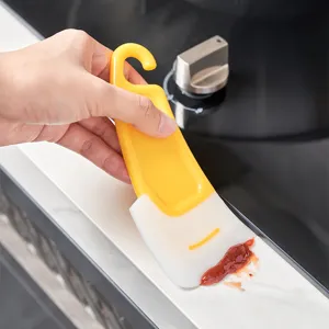 Silikon Küchenreinigung Schaber für Pfannenboden Öl Flecken Entfernung mit Haken Design