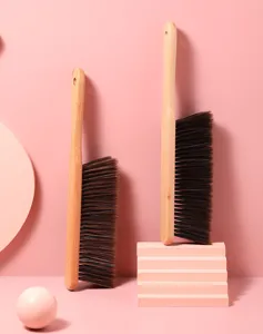 Wooden bed cleaning brush with soft bristles, household dust sweep for bed sofa and blankets