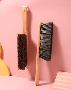 Wooden handle bed cleaning brush soft bristle dust removal brush household cleaning tool