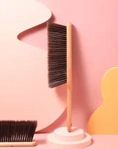 Wooden handle bed cleaning brush soft bristle household dust sweeping tool for home