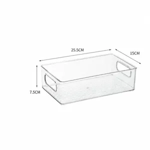 Klare Acryl Aufbewahrungsbox Detail, transparenter Schreibtisch Organizer mit Griffen.