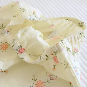 Floral cotton pajama pants detail elastic waistband M size soft casual sleepwear