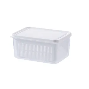Cestello scolaprodotti in plastica a doppio strato scatola frigorifero con coperchio