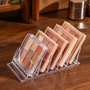 Clear acrylic eyeshadow palette organizer makeup storage rack desktop cosmetic holder stand