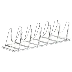 Clear acrylic makeup palette organizer with multi slots, perfect desktop cosmetic display stand.