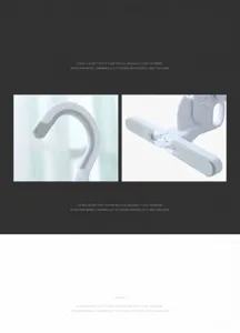 Close-up of portable foldable hanger featuring anti-slip silicone pads on hook and arm