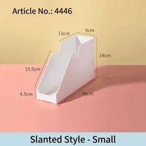 Petit organisateur de rangement blanc biseauté pour placard de cuisine avec dimensions