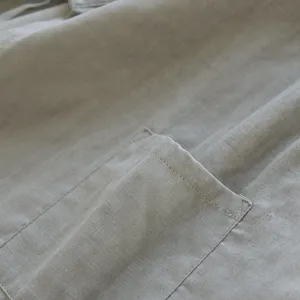 Uomo cotone pigiama abbigliamento casa tessuto dettaglio tasca trama notte primo piano