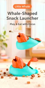 Walvisvormige huisdier snack launcher interactief speelgoed voor kleine honden katten