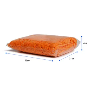 Orange chenille pet mat multi-functional dog snuffle toy packed in clear bag size 26x21cm