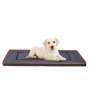 Waterproof square pet dog cat bed mat with comfortable sponge filling for indoor use.