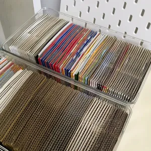 Transparente Stapelbare Schreibtisch-Organizer Box Aus PET Minimalistischer Kunststoff-Halter Für Milchtee-Becherhüllen Schreibwaren Make-up Büro
