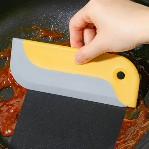 Japanese kitchen pot scraper cleaning spatula for non-stick pan oil residue removal tool