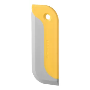 Japanese style kitchen pot cleaning scraper yellow silicone grease removal tool with hanging hole