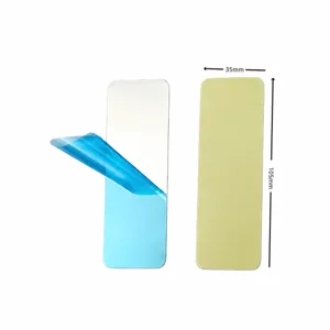 Adhesive metal plates for magnetic phone holders and lights, 35x105mm, 2 pieces included.