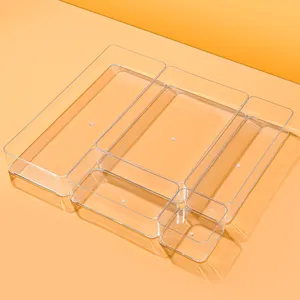 Transparente Acryl-Organizer Detailansicht, ideal für Desktop-Lagerung und Karten.