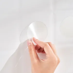 Transparente Saugnapf Hilfsaufkleber für Wand und Fliesen Montage Schutzfolie 4 Stk.