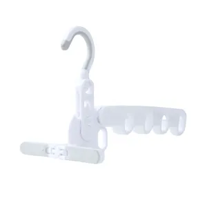 Compact white foldable 5-hole clothes drying rack perfect for travel, dorms, and indoor use