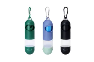 Portable dog waste bag dispenser with carabiner pet poop bag holder portable pet cleaning tools