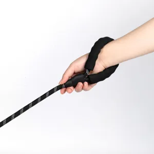 Reflektierende Nylon-Hundeleinendetail mit komfortablem Schaumstoffgriff und Verbinder.