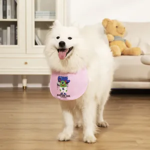 Wasserdichter rosa Haustier Latz für Hunde Katzen süßes Monster Design weicher Stoff