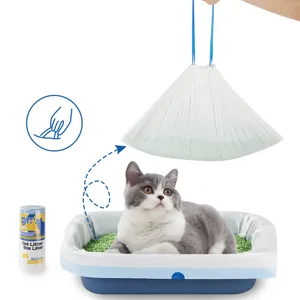 Bolsas Forros Resistentes para Caja de Arena de Gato Cordón Desechables Bolsas de Basura