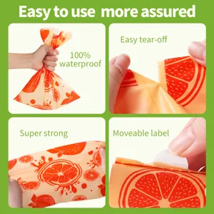 Vista detallada de bolsas para excrementos de mascotas duraderas con diseño impermeable y fácil.