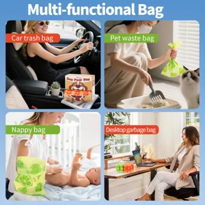 Bolsas biodegradables para excrementos de perro bolsas de basura multifuncionales con caja