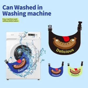 Einstellbares wasserdichtes Haustier Lätzchen für große Hunde Katzen mit Wurst Design.