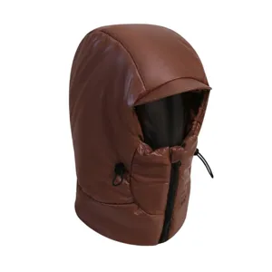 Capucha térmica impermeable y cortavientos de algodón acolchado para hombre y mujer