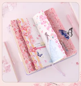 Cherry blossom washi tape set purple series decorative masking tape for DIY journal scrapbooking