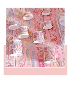 Joli kit de rubans adhésifs washi et PET pour le scrapbooking, journal et loisirs créatifs.