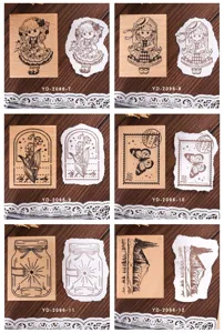Ξύλινες σφραγίδες vintage DIY ημερολόγιο χειροτεχνίας διακοσμητικές ρετρό ξύλινες σφραγίδες