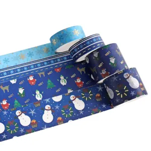 Christmas gold foil washi tape set decorative masking tape rolls for journal planning