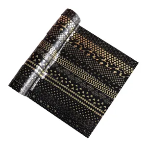 Black and gold washi tape set decorative masking tape for journal DIY craft supplies
