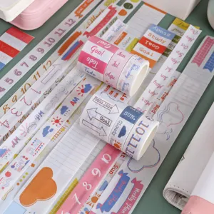 Washi tape set decorative masking tapes bullet journal supplies cute stationery stickers rolls