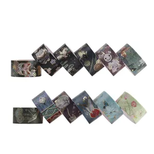 Japanese style gold foil washi tape set decorative masking sticker for DIY hand ledger craft