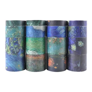 Set di nastro Washi Van Gogh adesivi decorativi artistici per diario cancelleria
